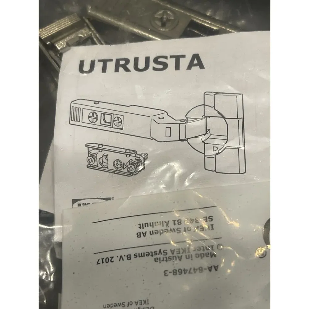 IKEA UTRUSTA Sektion Cabinet Door Soft Close HINGE 2 pack 45 Degree 202.619.92